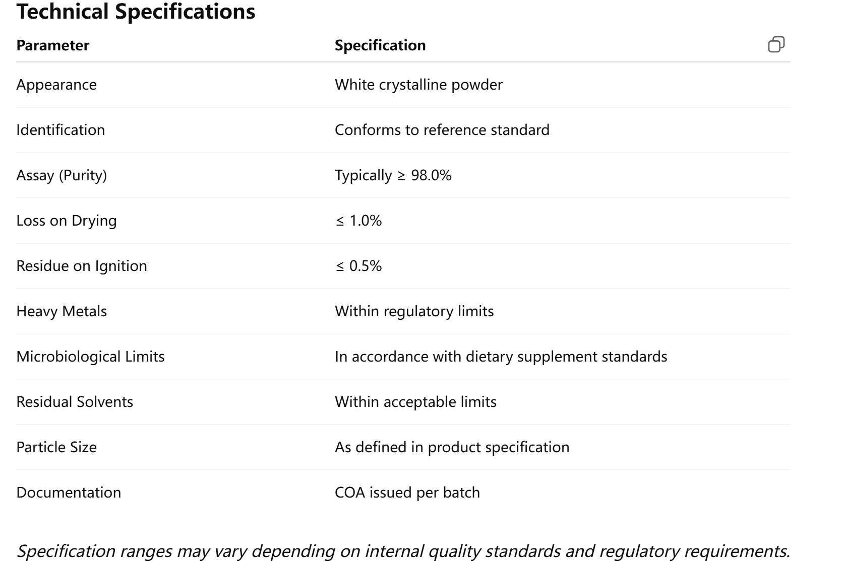 Arbutin Raw Material Supplier