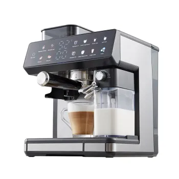 Big Multifunctional Automatic Smart Coffee Maker with Grinder, Milk Tank, Espresso, Cappuccino, Latte, and Cold Brew