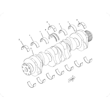 Wheel loader 972H crankshaft assembly 313-3997/313399