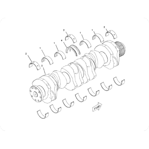 Wheel loader 972H crankshaft assembly 313-3997/313399
