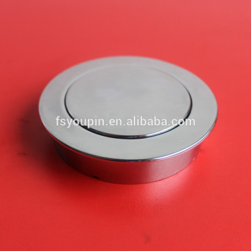 Zinc Alloy Round Bathroom Conceal pull handle Spring Recessed furniture Pulls Handles
