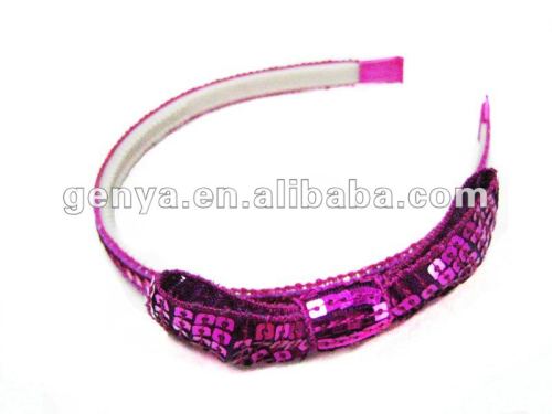 2012 plastic teeth headband with Sequins bow, cloth headband