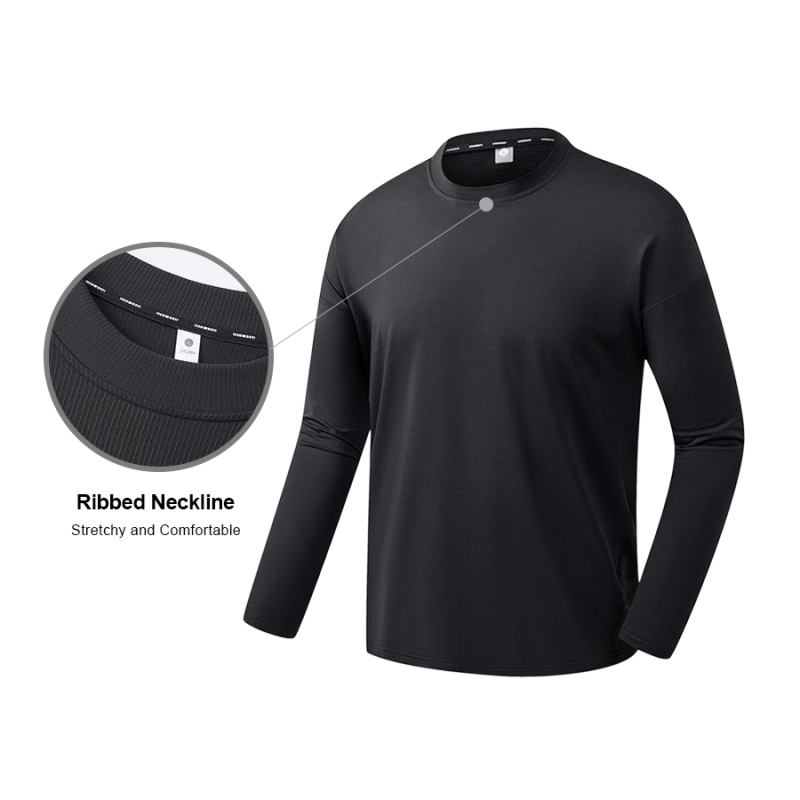 Wholesale Solid Color Long Sleeve Sports Shirt