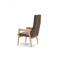 Pengunjung Kontemporer Tinggi Kembali dengan Wooden Commercial Armchair