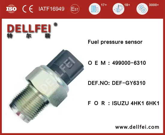 High Common Fuel Rail Pressure Sensor 499000-6310 for ISUZU 4HK1 6HK1