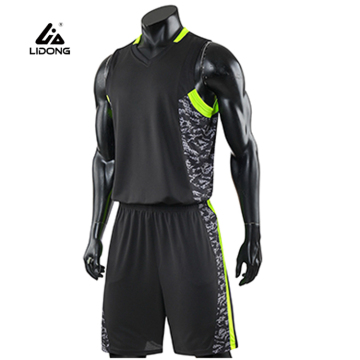 High Quality Plain Black Design Basketball Jersey