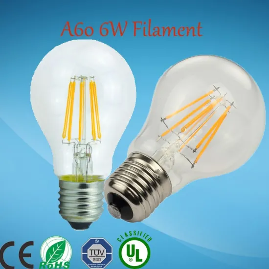 Smart Bluetooth RGBW A60 6W full glass led pendant light filament bulb smart lighting e27 b22