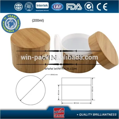 50g bamboo jar wooden cream jar