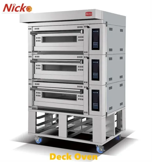 680kg 19.5kw Wooden Case 3 Deck 6 Trays Baking Machine Bakery Equipment Pizza Oven Baking Oven