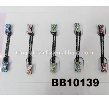 rhinestone bow black hair bobby pins