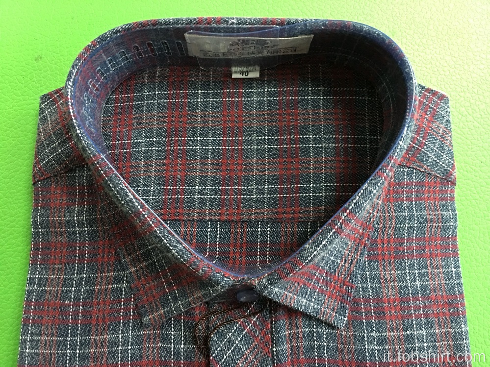 Camicia da lavoro tinta in filo