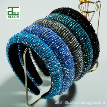 Luxury Crystal Beads Headbands for Women - ALLCH RTS Multi-Color Glitter Hairbands 2023