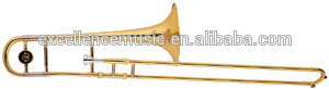 brass band musical instruments in Gold lacquer Bb key Trombone with best price and quality