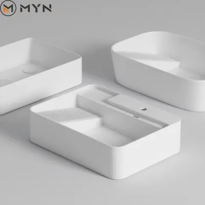 Ceramic Square Countertop Basin Sink