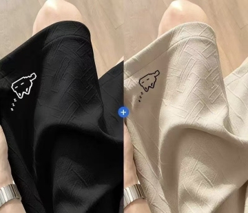 Pixel Dino Jacquard Men's Casual Summer Shorts