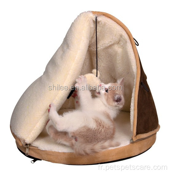 Lit de grotte de chat de style tente/lit d'animal familier de luxe/grotte de chat