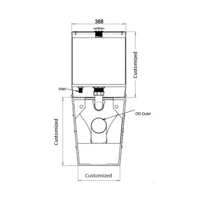Gold Stainless Steel Elongated Oval Toilet