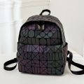 Geometric laser cut luminous women bag big capacity travel school bag for teenage girls