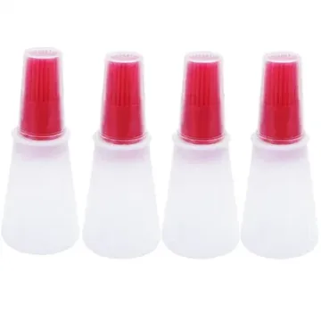 Green Blue BBQ Pastry Silicone Oil Honey Sauce Bottle Basting Brushes