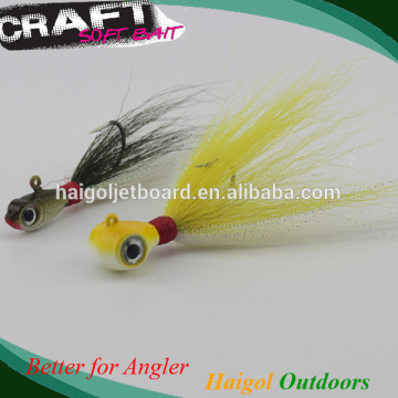 China wholesale jig fishing lure bucktail jig head with hook jig head lures