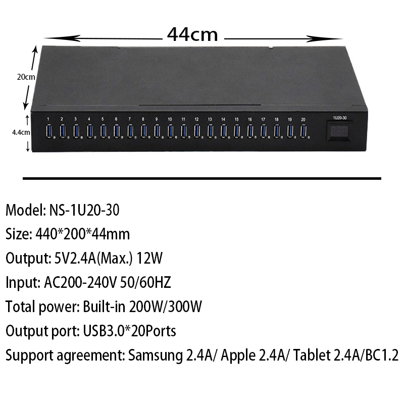 200W Cabinet type 20-port USB charger 200W Cabinet type 20-port USB charger