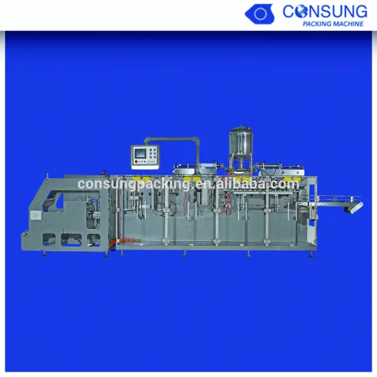 Automatic spout pouch filling machine for detergent