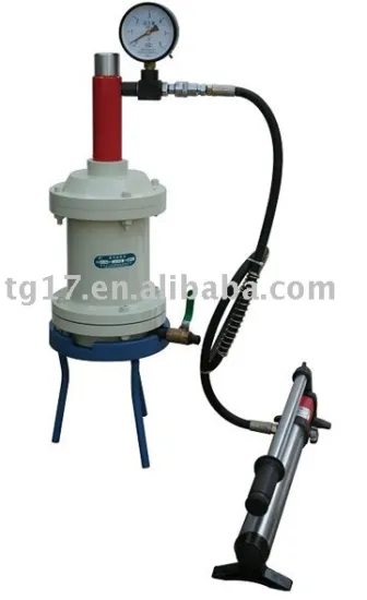 Concrete mixture pressure weepage testing machine