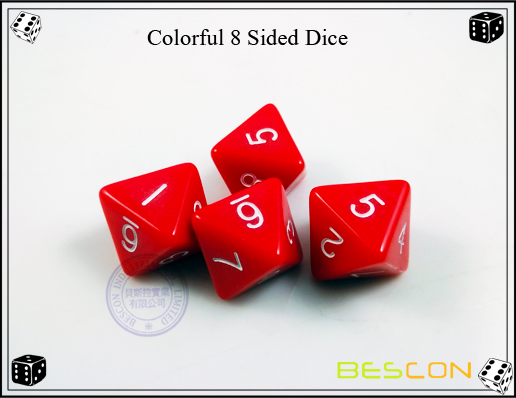 Colorful 8 Sided Dice