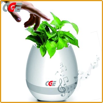Sing, Magic Music Flower Pot Bluetooth Speaker Inside LED Plant Pots for Real Plant Desk Decoration, 2018