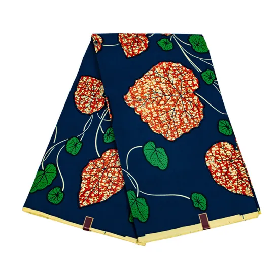 Wholesale 100% Polyester Hollandis African Fabric: Love Heart Leaves Floral Batik Print Ankara Africa Wax Fabric