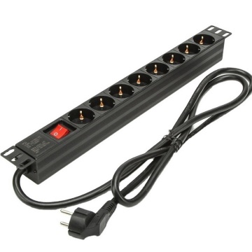 19 -calowe 7 -krotnie stojowe mocowanie aluminium aluminium gniazdo PDU do szafek