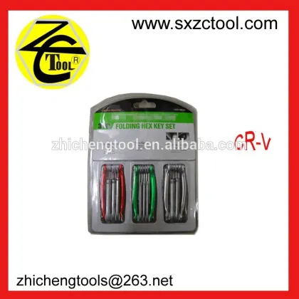 3pc Folding Hex Key Set,SAE Hex Key Set,Torx Key Set,Metric Hex Key Set