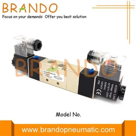 4V230C-08 1/4'' Inch 5/3 Way Pneumatic Solenoid Valve