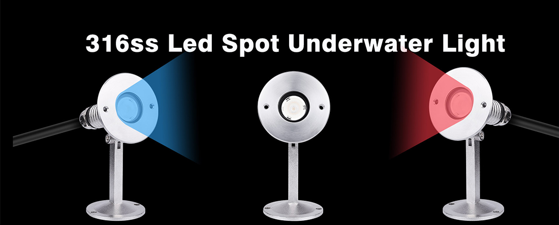 IP68 6mm 3watt Underwater Spot Light