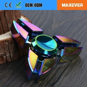 Best Selling Finger GYRO Fidget Hand Rainbow Metal Spinner Toy Aluminum Spinner