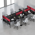 Modular Office Desk with Drawers and Chair Set 6 Person Staff Cubicle Office Partition Workstation Desks Office Table