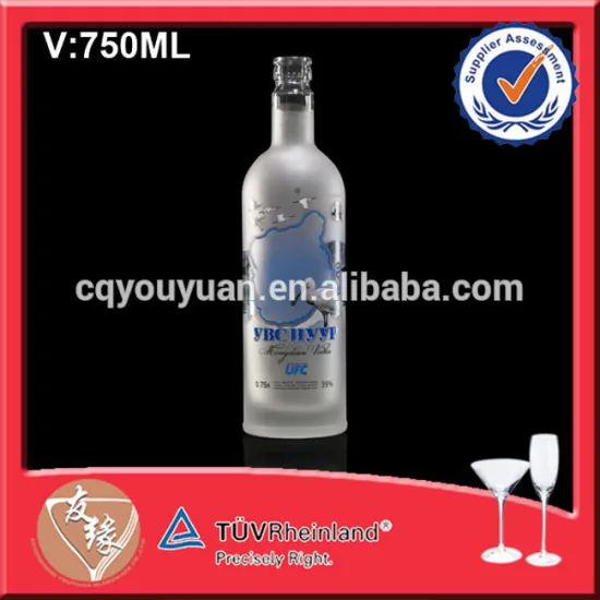 750ML Similar Design Hot Sale Wholesale Grey Goose Large Vodka Bottles