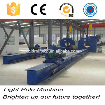 Electric round pole bending welding straighten machine
