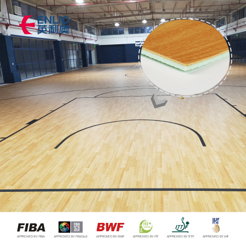 FIBA certified basketball sports flooring based on NFHS standard