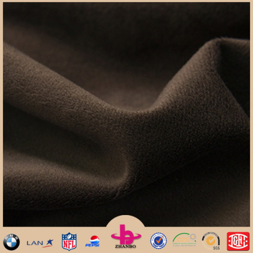 100% Polyester Plain Dyed Brown Minky Micro Velboa Plush Fabric for Blanket, Toy, Garment