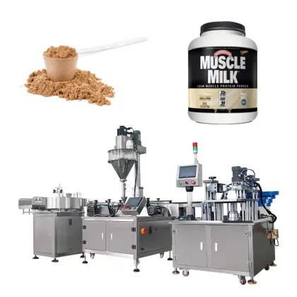 Automatic Jar Bottle Vial Filling Machine for Glitter Cosmetics and Loose Powder