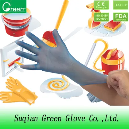 vinyl gloves blue color pvc glove