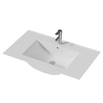 Modern Single-Hole Ceramic Rectangular Laundry Tub