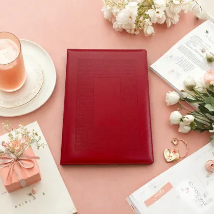 Custom Embossed A4 Leather Contract Presentation Folder