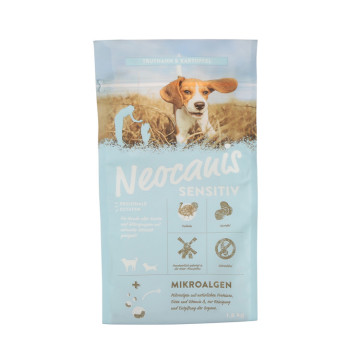 Custom size side gusset pet food bags recyclable