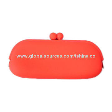 Colorful Silicone Coin Purse/Glass Bag with Zipper and Customized Pantone Color Match/Logo Printings