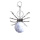 Howlite 16MM Ball Antique Silver Spider Pendant (47x40mm) Keychain