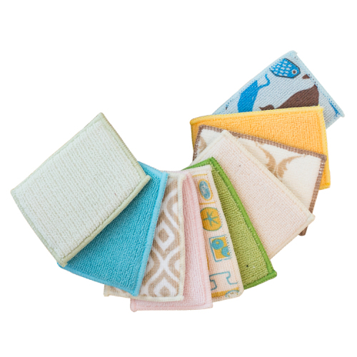Magic cleaning microfiber terry cloth with sponge pad