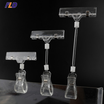 Plastic Pop Clip Double-Sided Sign Holder for Display and Advertisement