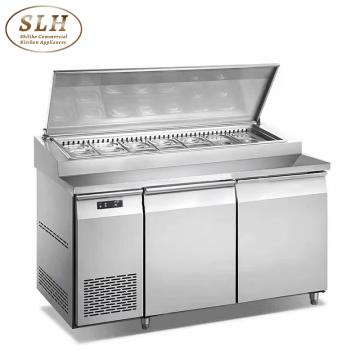 Soluciones de refrigeración de pizzería: congeladores, refrigeradores de encimera y barras de ensalada
